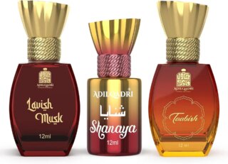 عطر مسك فاخر وشنايا وعطار تعبيش من عادل قادري | رائحة المسك والفرنسية العربية | عطار دوار يدوم طويلا خالي من الكحول للرجال والنساء | عبوة من 3 – 12 مل لكل منها
