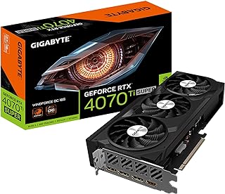 بطاقة رسومات جيفورس RTX 4070 Ti سوبر ويندفورس 16 جيجابايت بخاصية كسر سرعة المعالج ، 3 مراوح ذاكرة GDDR6X سعة 256 بت من فيديو GV – N407TSWF3OC – 16GD pci_e_x16