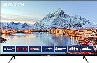 تلفزيون جوجل LED ذكي UHD مقاس 55 انش 4 كيه من سكاي ورث، موديل 55SUE9350F، أسود