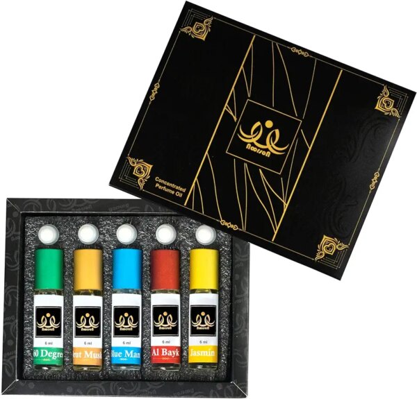 عطر سيلفر كومبو غير كحولي يدوم طويلا من نورسون (05 × 06 مل: عبوة من 05 قطع)
