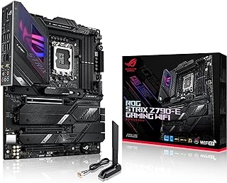 لوحة للألعاب STRIX Z790-E من اسوس – انتل LGA 1700 ATX للألعاب (منفذ الملحقات الإضافية السريع5.0DDR5 18+1 درموس، 5x M.2، واي فاي6E USB 3.2 الجيل 2×2 نوع C مع بي دي 3.0 حتى 30 واط، مزامنة اورا RGB)