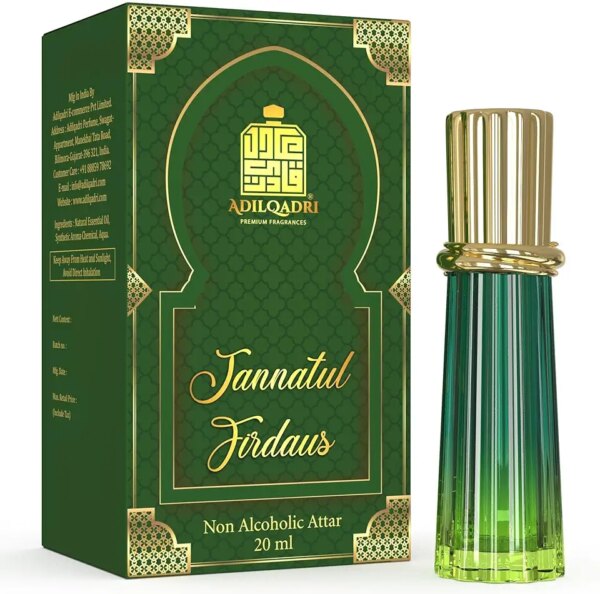 عطر جناتول فردوس فاخر 100% خال من الكحول يدوم طويلا برائحة الفواكه والزهور للجنسين من عادل قادري (20 مل)