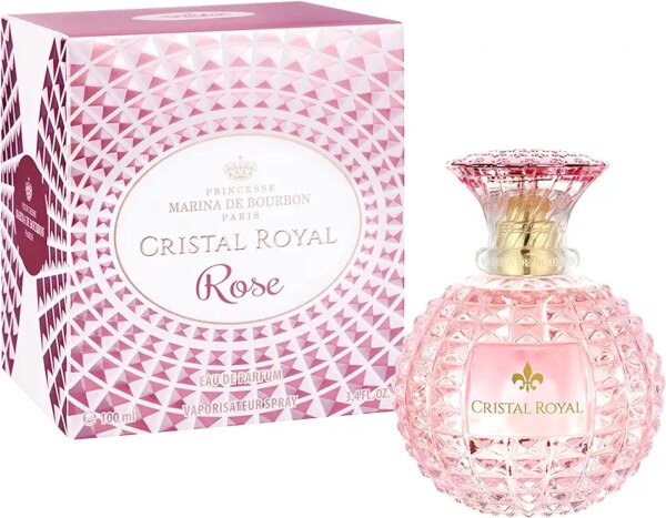 عطر كريستال رويال روز من برينسيس مارينا دو بوربون، بخاخ او دي بارفان للنساء برائحة الزهور والفواكه مع رائحة الورد والليمون والكمثرى 100 مل